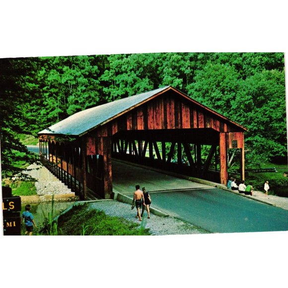 Mohican State Park Covered Bridge Postcard Travel Souvenir Unposted Ohio - Picture 1 of 2